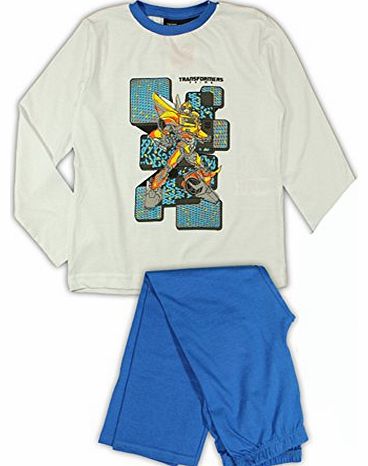 Boys Transformers Bumblebee Pyjamas PJs Official Character Long 3- 8 Years (8 Years, Blue)