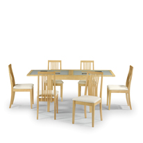 Alaska Extending Dining Set with Glass Table Top