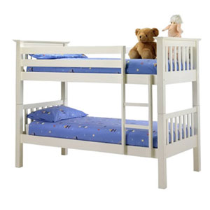 Barcelona 3FT Single Bunk Bed - White