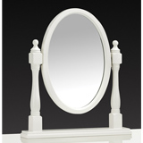 Julian Bowen Cameo Mirror in Rubberwood with White finish