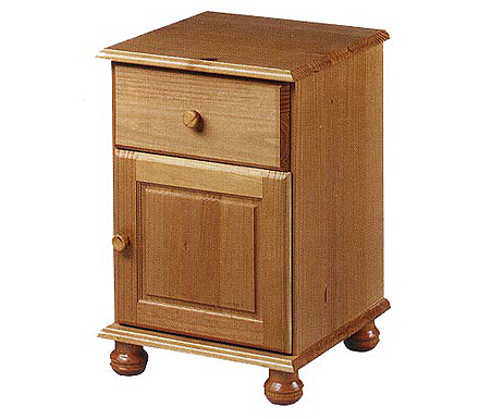 Hamilton Pine 1 Door 1 Drawer Bedside Table