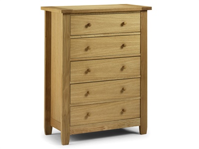 Lyndhurst 5 Drawer Chest Small Single (2