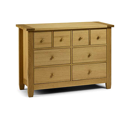 Lyndhurst Solid Oak 4+4 Drawer Chest