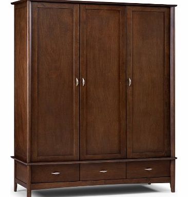 Minuet 3 Door Wardrobe, Dark Wood