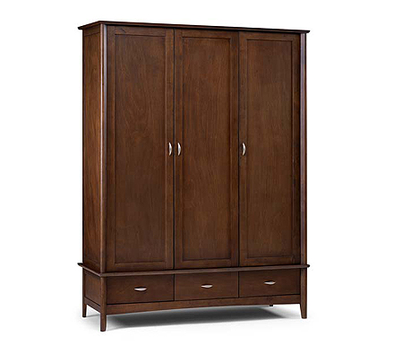 Minuet Solid Wood 3 Door Wardrobe