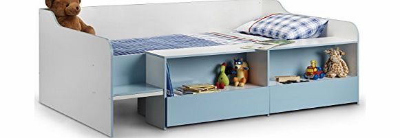 Stella Low Single Sleeper Bed, White/ Blue