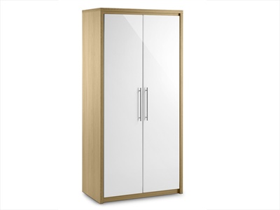 Stockholm 2 Door Hanging Wardrobe Small Single