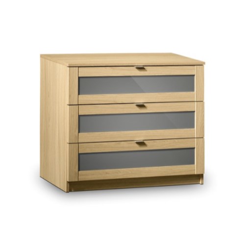 Strada 3 Drawer Chest in Light Oak