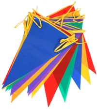 Pennant Bunting Multi-Coloured (10m) Plastic