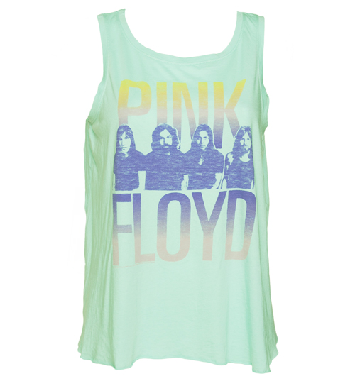 Ladies Aqua Pink Floyd Open Back Swing Vest from