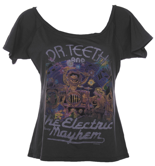 Ladies Charcoal Muppets Dr Teeth Electric Mayhem