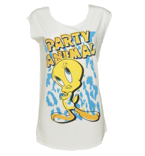 Ladies Retro Tweety Party Animal Long Line