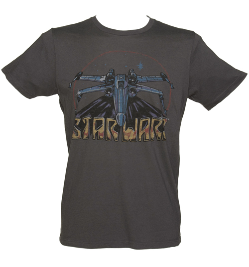 Mens Charcoal Star Wars Vintage Print