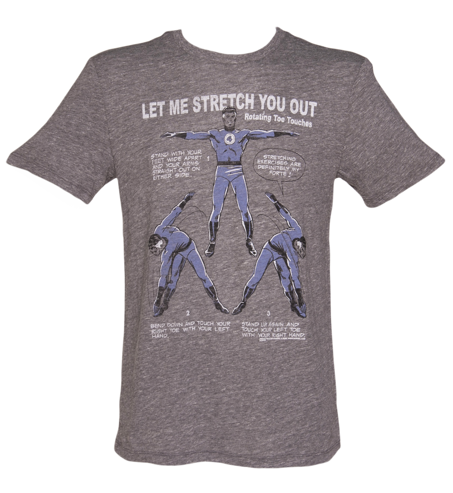 Mens Grey Let Me Stretch You Out Mr Fantastic