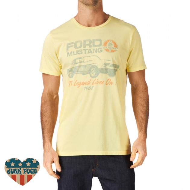 Mens Junk Food Ford Mustang T-Shirt - Vintage