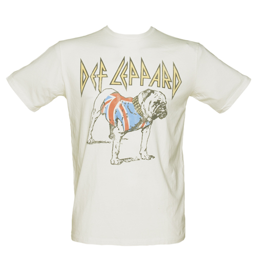 Mens Off White Def Leppard Bulldog T-Shirt