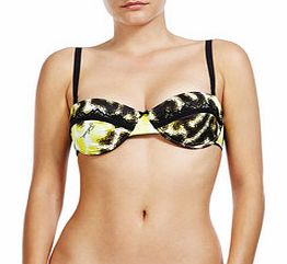 Just Cavalli Yellow and black balconette bra