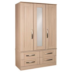 - Aruba 3 Door 4 Drawer Wardrobe with