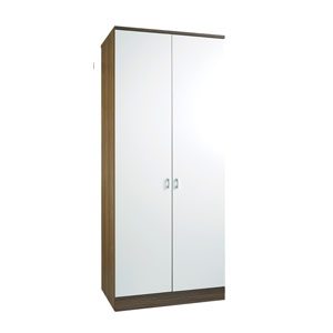 , Mono White, 2 Door Wardrobe