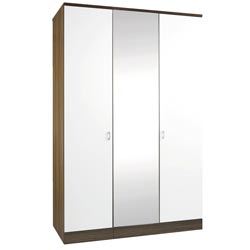 - Mono White 3 Door Wardrobe with