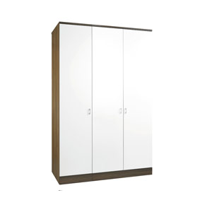 , Mono White, 3 Door Wardrobe