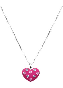 Silver Fuschia Polka Dot