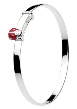 Silver Ladybird Bangle