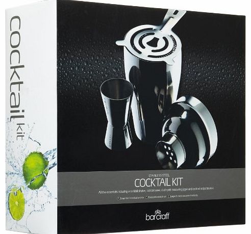 3-Piece Bar Craft Stainless Steel Cocktail Set