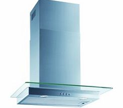 KISCH8GL Glass Chimney Hood 60cm