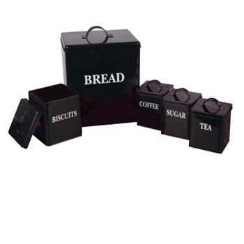 Storage Tin Set in Black - Return