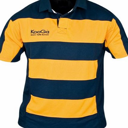 Kooga  HOOPED TEAMWEAR MATCH RUGBY SHIRT-NAVY/GOLD (XL)