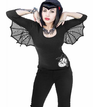 Kreepsville 666 Bat Wing Hooded Tunic Top GHTBT