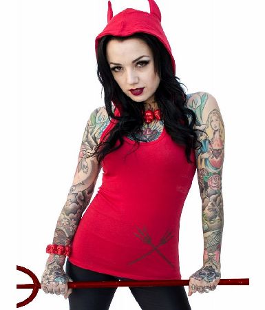 Kreepsville 666 Devil Tail Hooded Tunic Top GHTDT