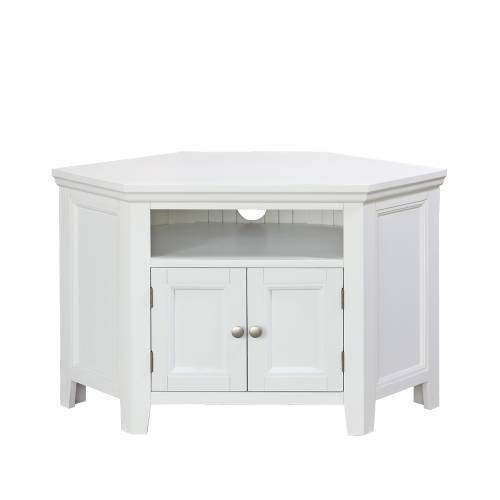 Kristina White Painted Corner TV Stand 580.008