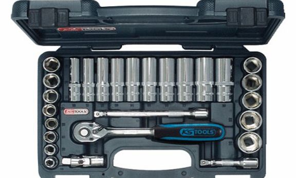 918.0627 CHROME+ Socket Set, 27 Pieces, 3/8-Inch