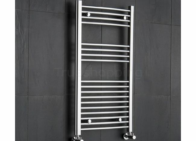  Premium Chrome Curved Heated Bathroom Towel Radiator Rail 1000mm x 500mm