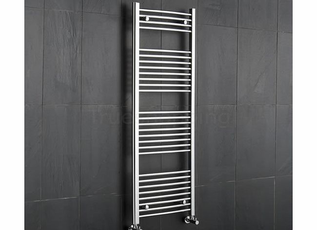  Premium Chrome Curved Heated Bathroom Towel Radiator Rail 1500mm x 500mm