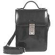 Black Leather Vertical Briefcase