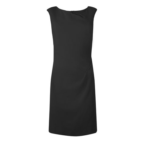Dee Wool Hip Pleat Dress Colour Black