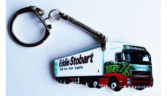 L R Eddie Stobart Keyring - White