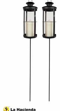 Stake Garden Lanterns Twin Pack