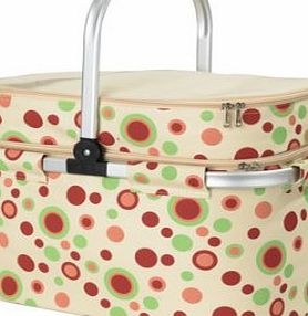 La Roca 4 Person La Roca Fabric Basket Picnic Hamper Red Dot