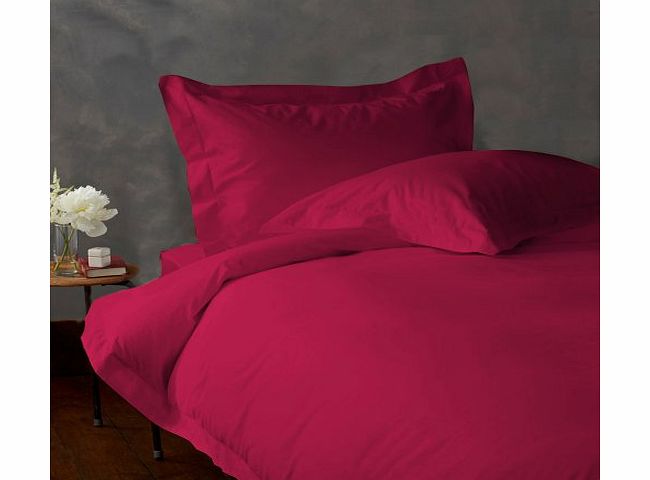 500 TC Egyptian cotton Duvet Set Italian Finish Solid ( Small Double , Hot Pink )