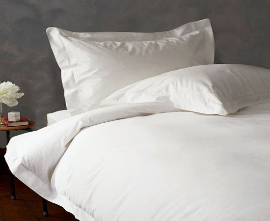 600 TC Egyptian cotton Duvet Set Italian Finish Solid ( Uk Single , White )