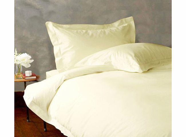 800 TC Egyptian cotton Duvet Set Italian Finish Solid (UK Double , Ivory )