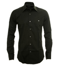 Black Slim Fit Long Sleeve Shirt