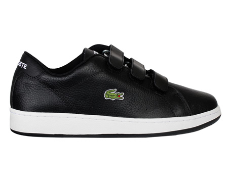 Camden Black Leather Velcro Trainers