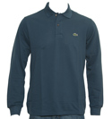 Dark Blue Long Sleeve Pique Polo Shirt (Tag 8)