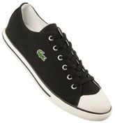 Lacoste L27 Black Canvas Trainer Shoes