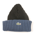 Mens Blue & Black Knitted Hat